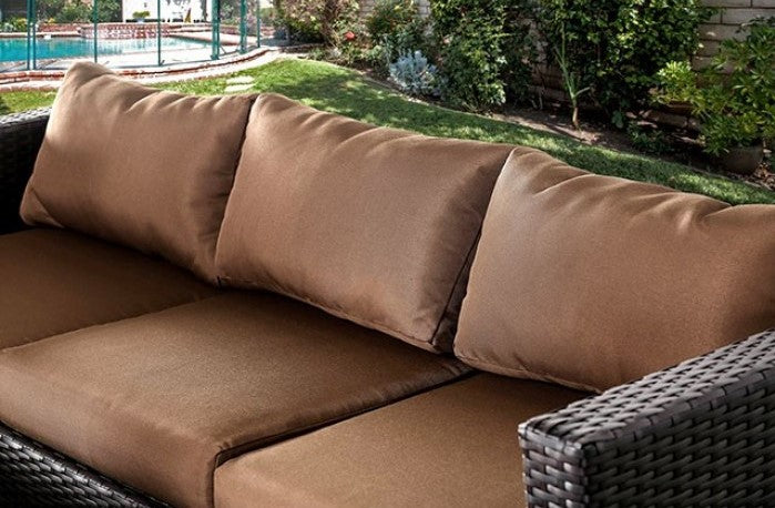 Olina OS1820BR Patio Sofa Set - Espresso or Beige Cushions