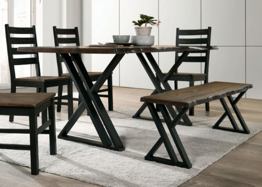 Colección de comedor Barbary Live Edge - Diseño industrial
