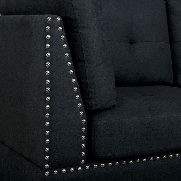Lita CM6966 Sectional Collection - Dark Grey Linen