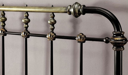 Rianna Metal Bed CM7733 - Antique Black