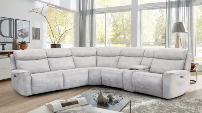 Edmondus Wallhugger Power Sectional - Taupe or Dark Gray