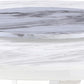 Best Quality D16L White Marble Dining Set w/Lazy Susan