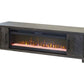 Palisades 96" Gray TV Console w/Fireplace