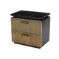 Allure Modern Black & Gold Nightstand