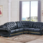 Apolo Top Grain Black Leather Sectional