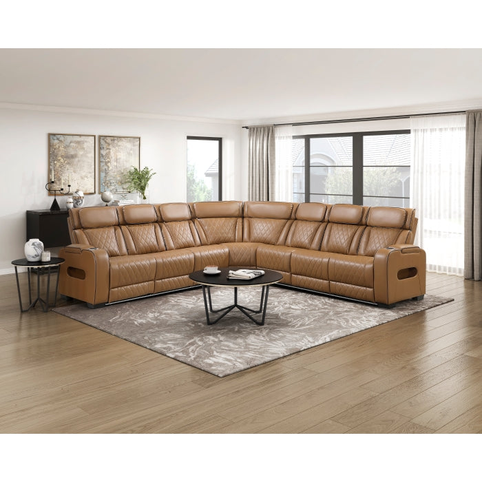 Fairway 3 Pc Power Sectional by Homelegance