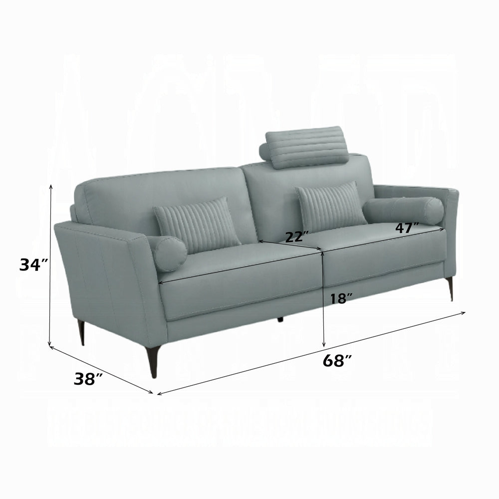 Tussio Watery Leather Italian Sofa Set