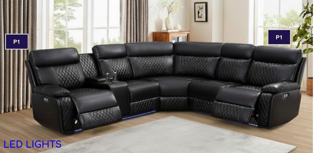 Dakota Home Source Motion LED Sectional