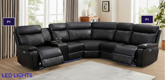 Dakota Home Source Motion LED Sectional