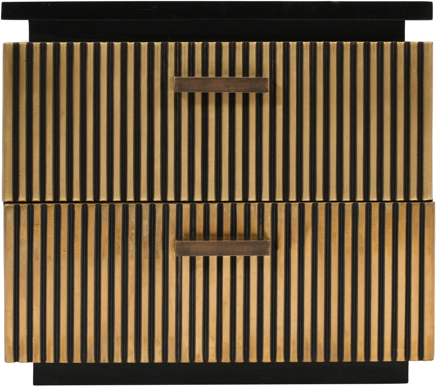 Allure Modern Black & Gold Nightstand