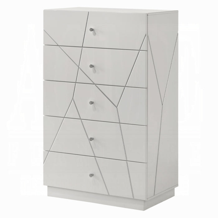 Esther White High Gloss Chest BD05886