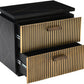 Allure Modern Black & Gold Nightstand