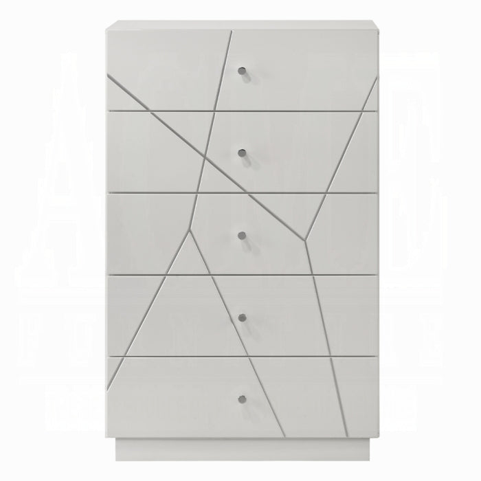 Esther White High Gloss Chest BD05886