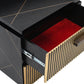 Allure Modern Black & Gold Nightstand