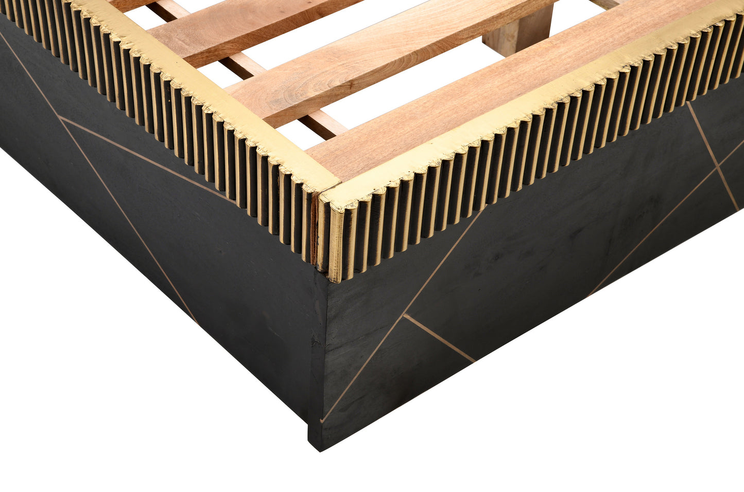 Allure Modern Black & Gold Queen Bed