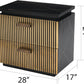 Allure Modern Black & Gold Nightstand