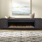 Palisades 96" Gray TV Console w/Fireplace