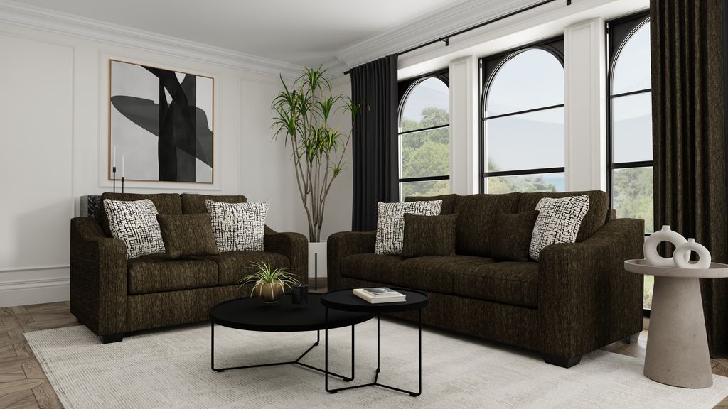 New Comfort Destiny Roman Bark 2 Pc Sofa Set