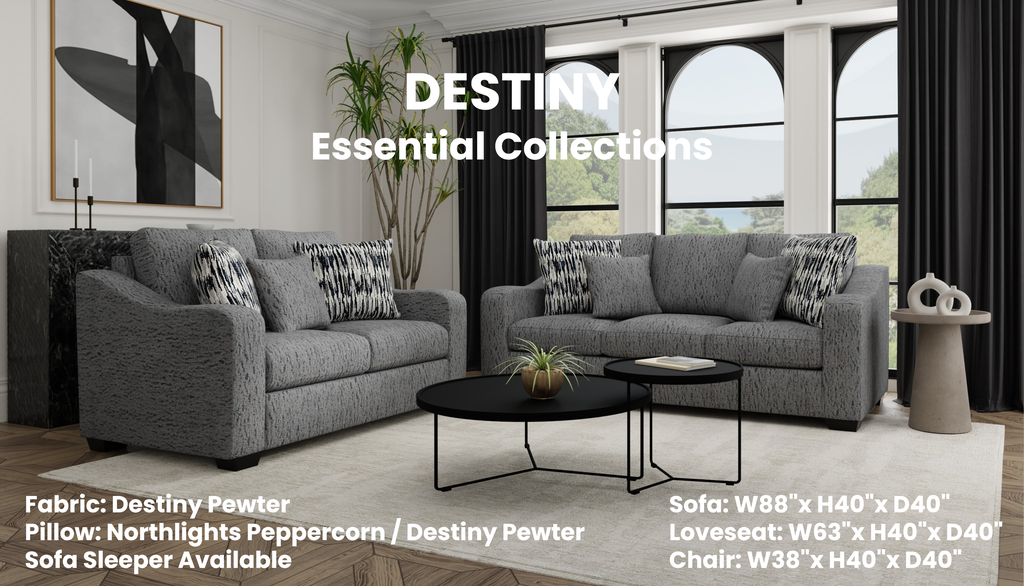 New Comfort Industries Destiny 2 Pc Sofa Set