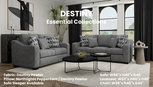 New Comfort Industries Destiny 2 Pc Sofa Set