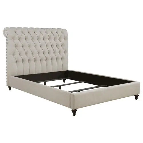 Colección de dormitorio Devon 300525 - Cabecero capitoné beige