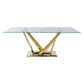Colección de comedor Barnard DN00219 con acabado dorado de Acme