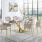 Colección de comedor Barnard DN00219 con acabado dorado de Acme