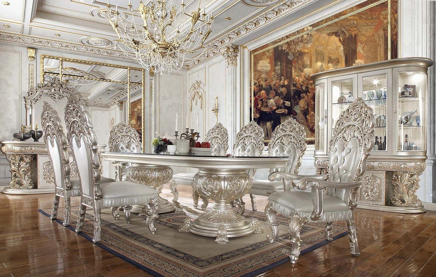 Sandoval Champagne Finish 7 Pc Dining Collection