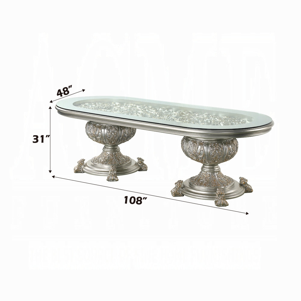 Sandoval Champagne Finish 7 Pc Dining Collection
