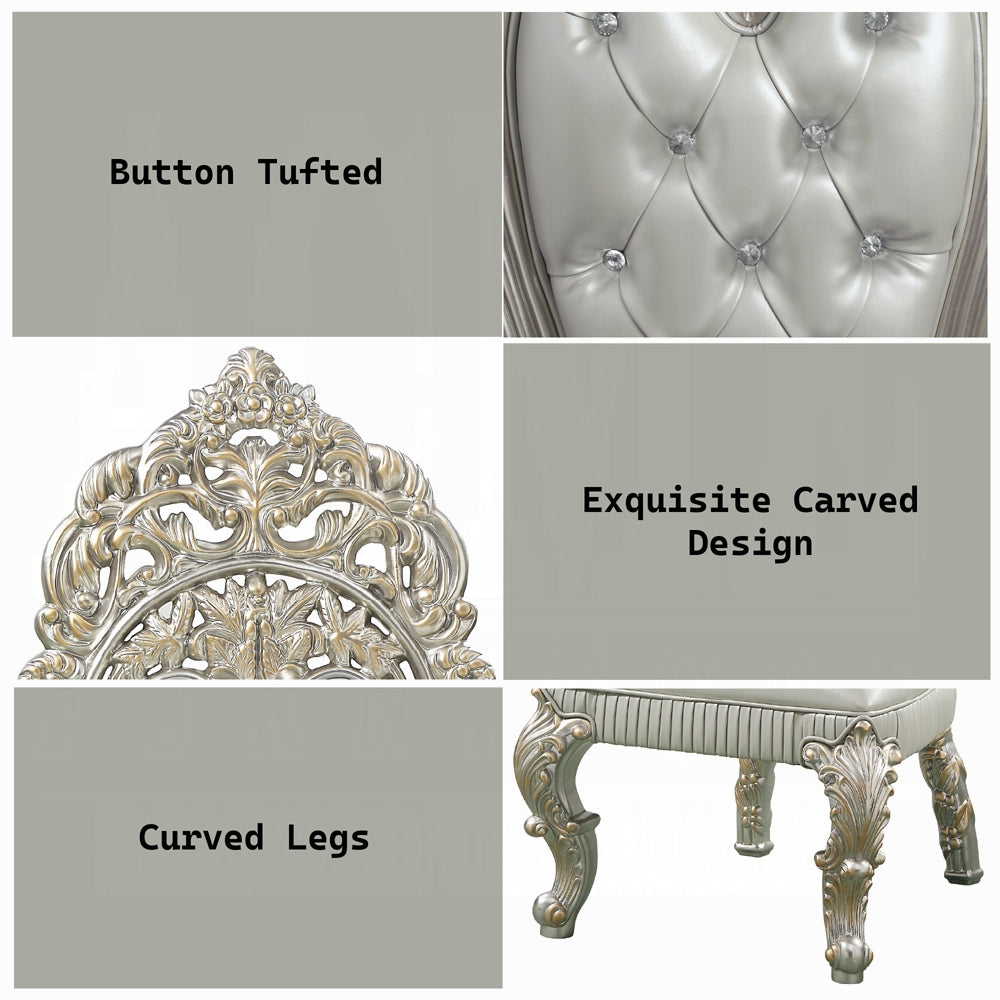 Sandoval Champagne Finish 7 Pc Dining Collection