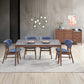 Bevis 5 Pc Dining Set - Blue Chairs