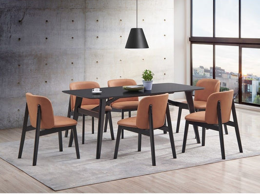 Eliora 7 Pc Modern Industrial Dining Set by Acme