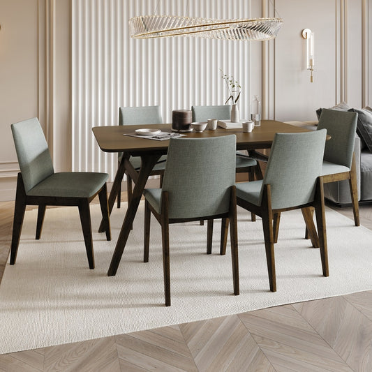 Kaela DN02925 Walnut 7 Pc Dining Set