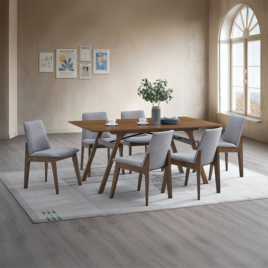 Kaela DN02925 Walnut 7 Pc Dining Set