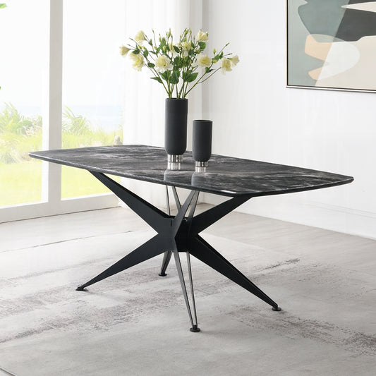 Klaus Crystal Glass Top Dining Collection