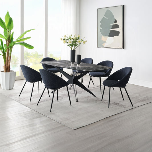 Klaus Crystal Glass Top Dining Collection