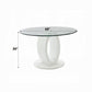 Larry Round 5 Pc Dining Set Glass Top