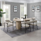 Jirina 7 Pc Travertine Dining Set DN03675