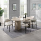 Jirina 7 Pc Travertine Dining Set DN03675