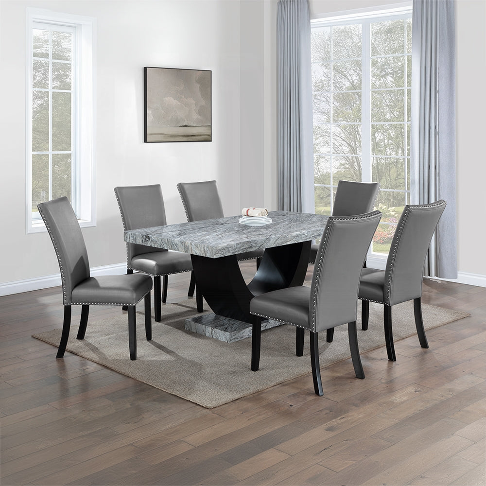 9056 Marble Top Dining Set 5-7 pc