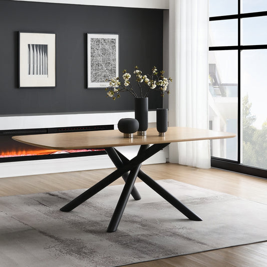 Lawton Natural & Black 7 Pc Dining Collection