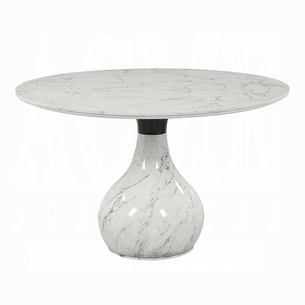 Koen 5 Pc Dining Set - Gray Boucle Chair