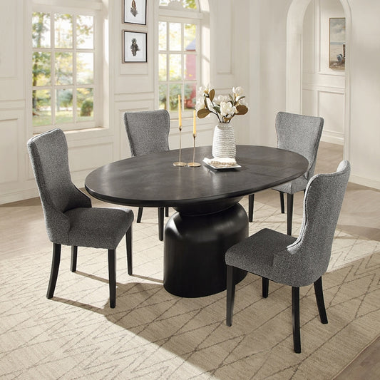 Marioly 5 Pc Ash Black Dining Set