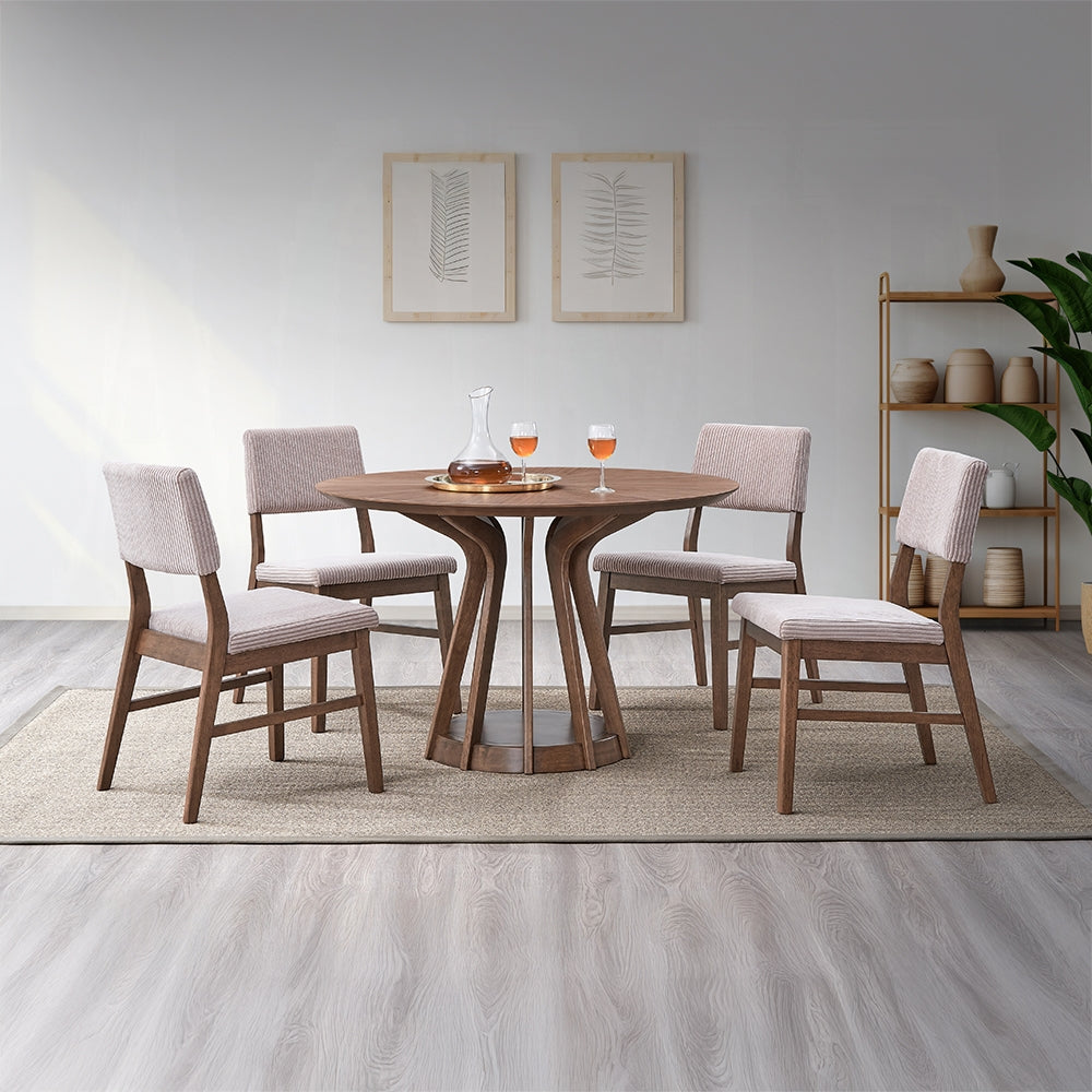 Seda 5 Pc Walnut Finish Dining Set