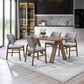 Sarha 5 Pc Walnut Light Gray Dining Set
