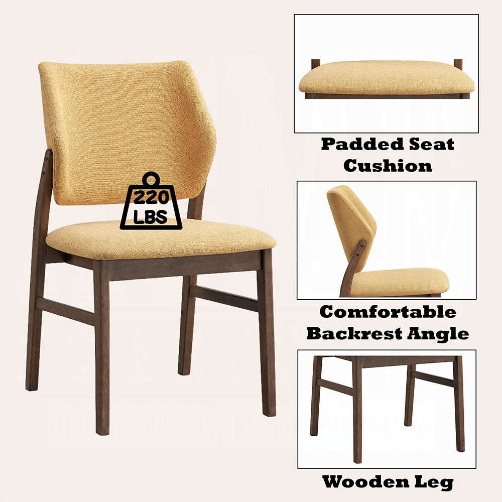 Sarha 5 Pc Walnut Dining Set - 2 Chair Choices