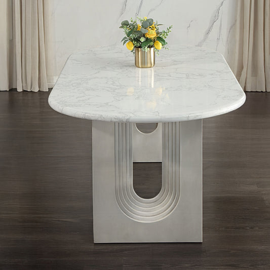 Zayn Natural Marble Top Dining Collection