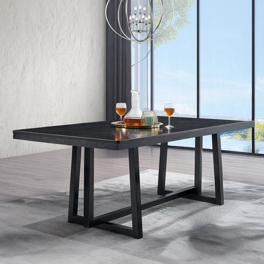 Kini Black Finish 7 Pc Dining Collection