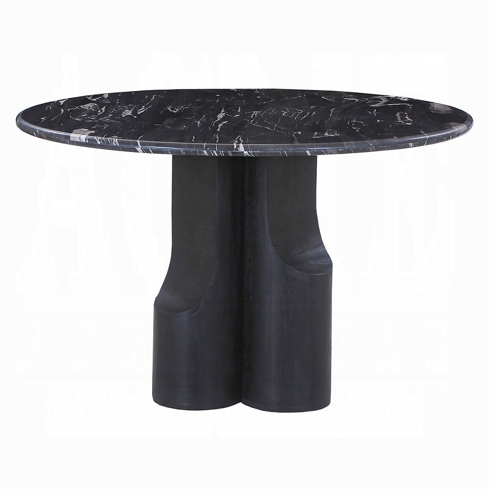 Kinton Round 5 Pc Table w/Natural Marble Top