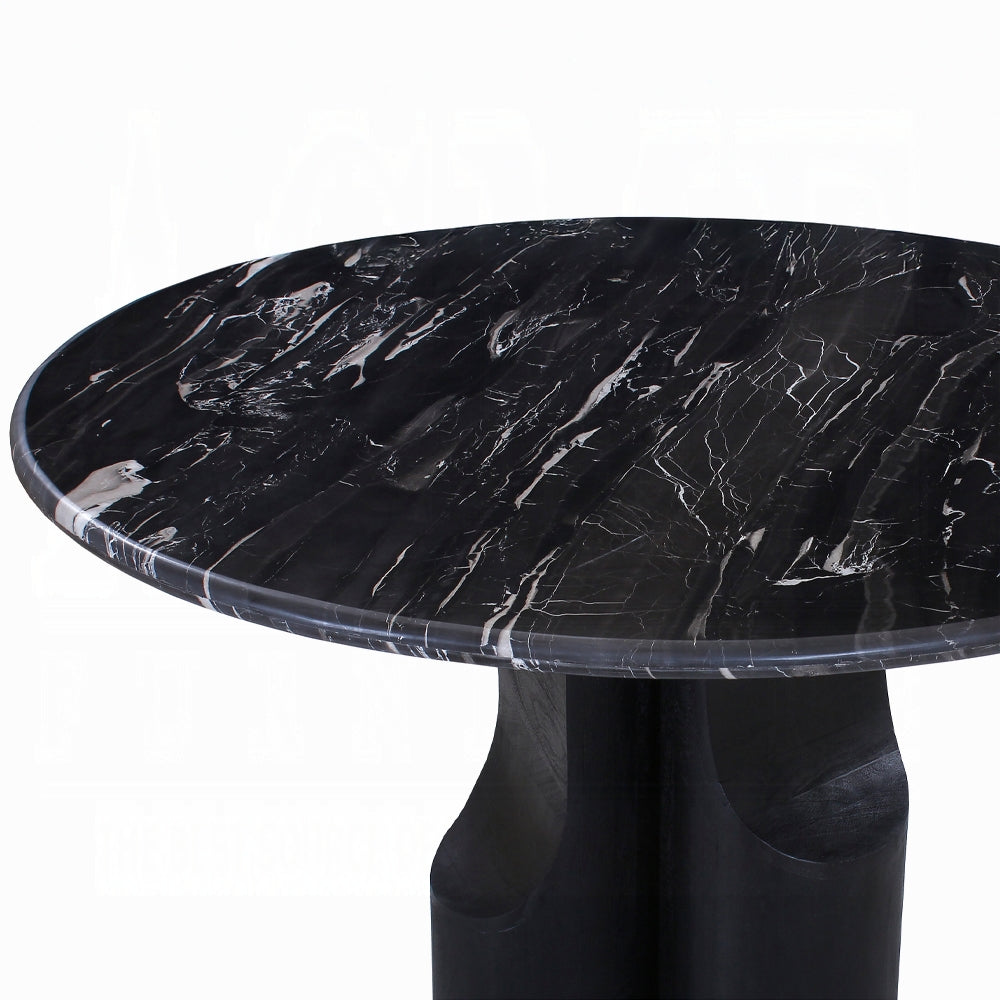 Kinton Round 5 Pc Table w/Natural Marble Top